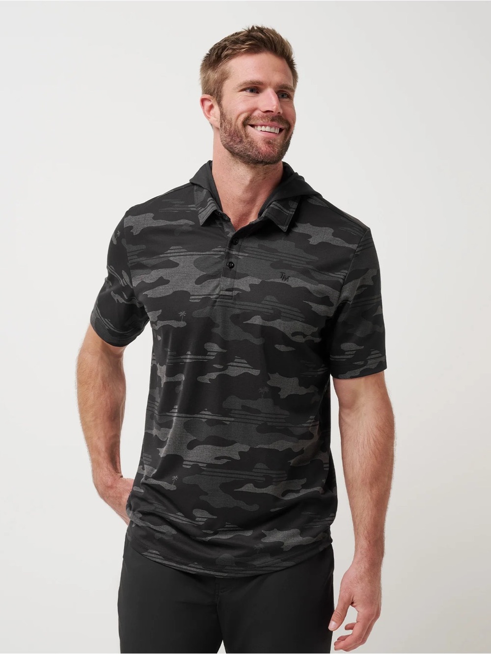 Travis Mathew New Medium Showdown Stealth Polo